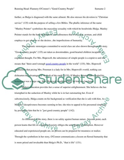 Flannery OConnors Good Country People