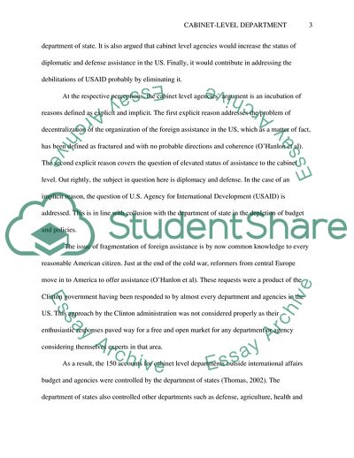 Cabinet-Level Department