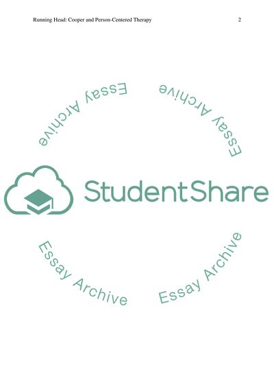 Modern Person-Centered Therapy