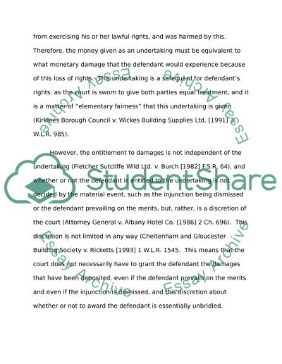 An Impairment of a Substantive Right and the Defendant Damages