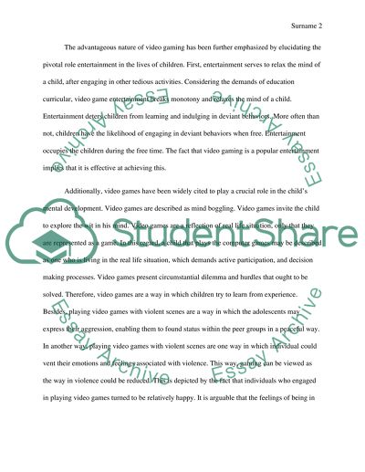 Video Games and Aggressiveness Among the Youth