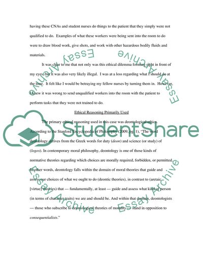 The Ethical Aspects of the Nurses