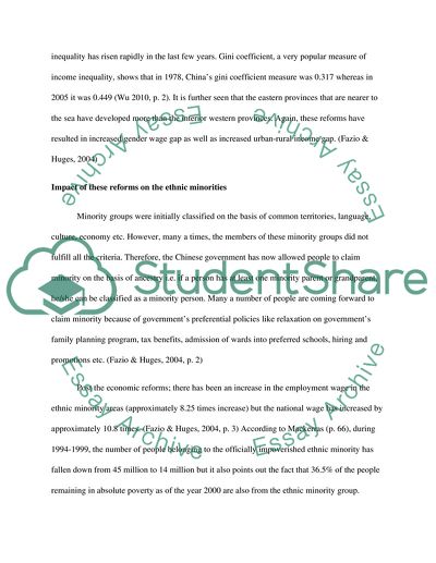 The Impact of the Markets on the Ethnicity in China