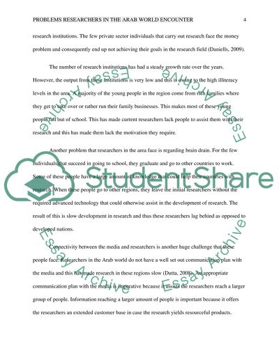 Problems that researchers in the Arab world encounter