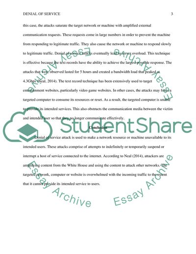 Denial of Service Attack