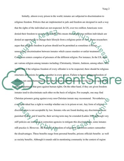 Religious Freedom in Prison