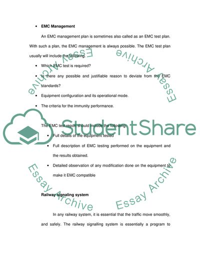 Electromagnetic Compatibility: Railway Signalling System