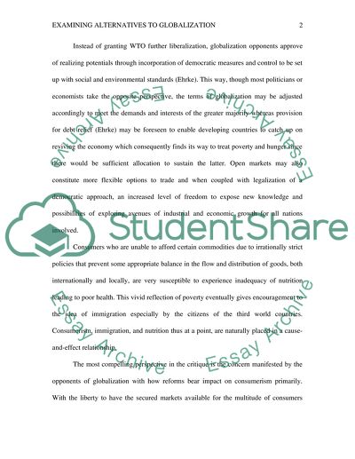 Examining Alternatives to Globalization