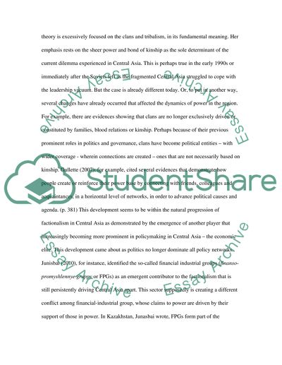 Central Asian Politics: Critical Review Paper