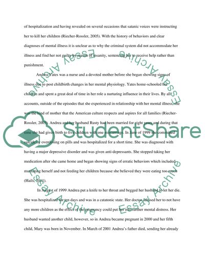 Andrea Yates: The Difficulty of the Insanity Defense