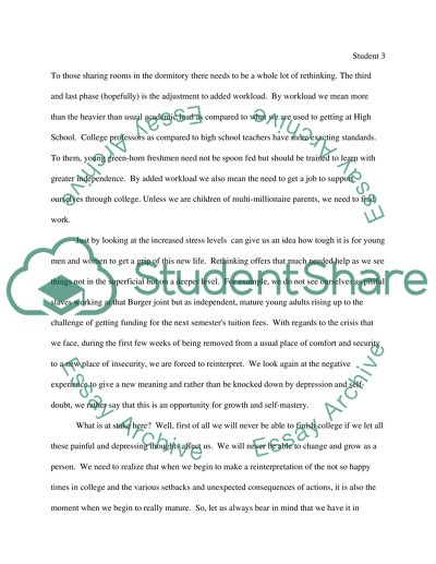 Reinterpretation: Learning How to Survive College Life