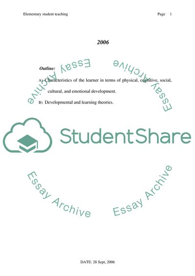 Teaching elementary students