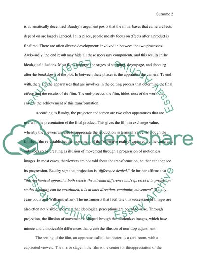 Jean-Louis Baudry The Apparatus