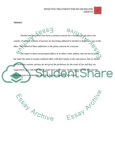 Effective Treatment for Incarcerated Addicts