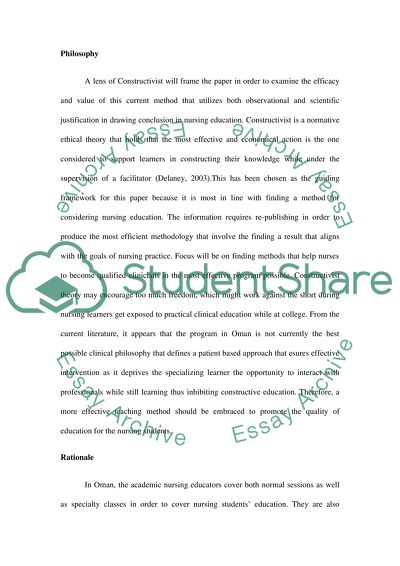 Nursing Education Philosophy