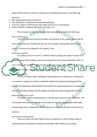 Developing Interpersonal Communication Strategies