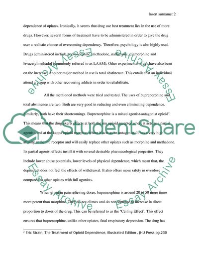 Buprenorphine Therapy or Harm Reduction vs Total Abstinence in Treatment of Opioid Dependence