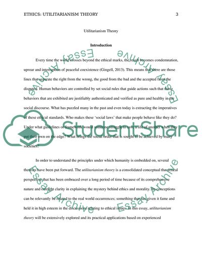 Utilitarianism Theory in Daily Life