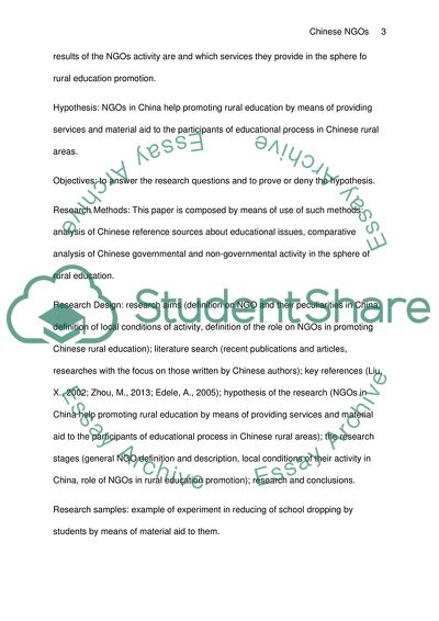 The Role of NGOs in Promoting Rural Education in China