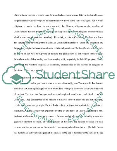 Taoism essay