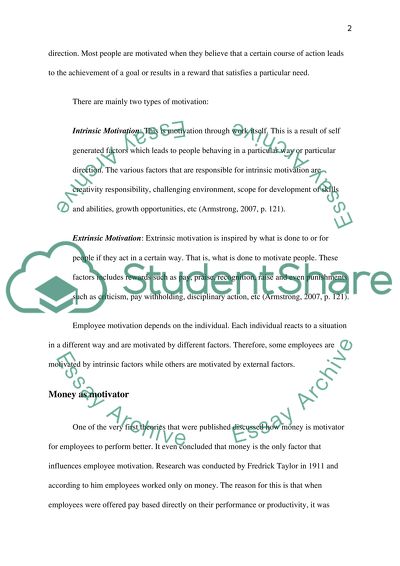 Employee Motivation Money and Other Factors