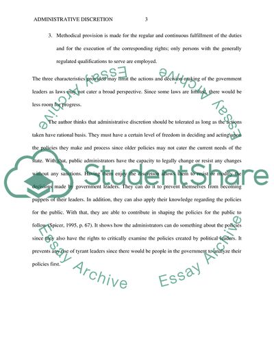 Administrative Discretion PA301 wk 5