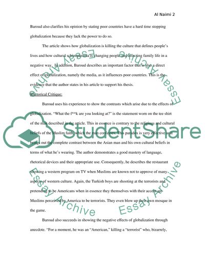 Globalization: a culture killer