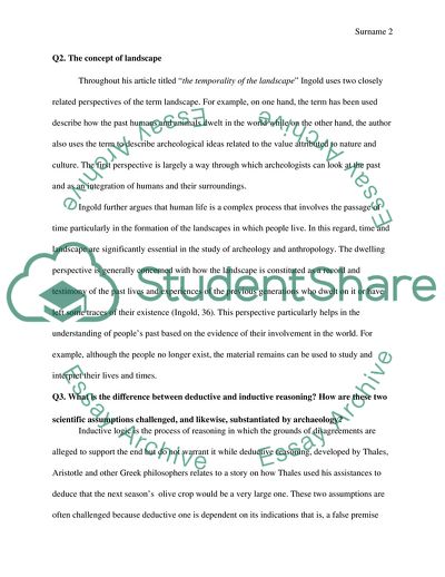 Questions concerning Archeology