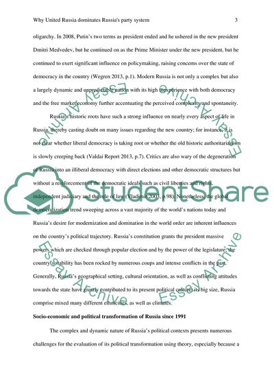 Why United Russia Dominates Russias Party System