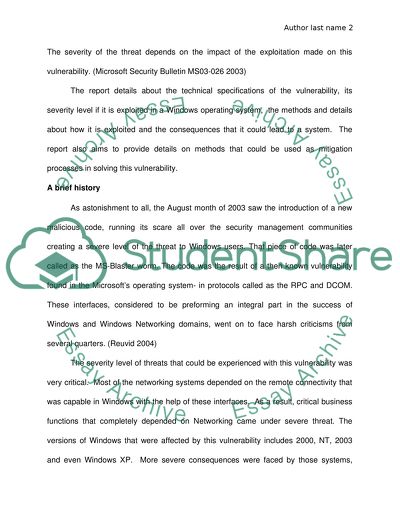 The Common Vulnerability in the Microsoft Windows Operating System