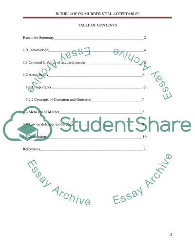 Is the Current Law on Murder Still Acceptable