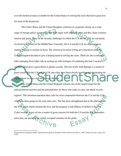 The Relationship between the US and UK