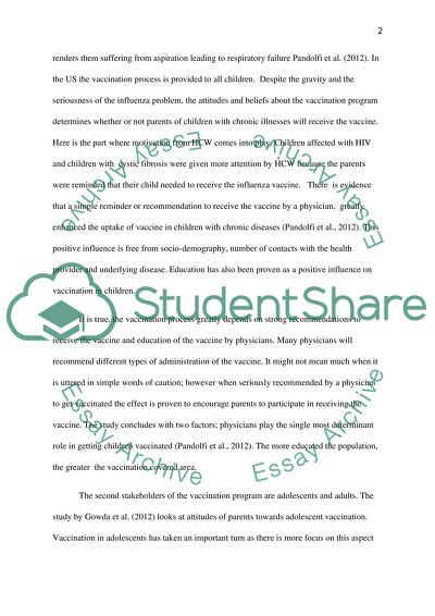 The Opinions About Vaccinating or Immunizations