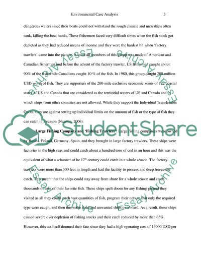 Environmental Case Analysis