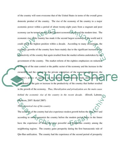 Chinas economic rise