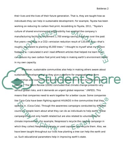 Sustainable Communites