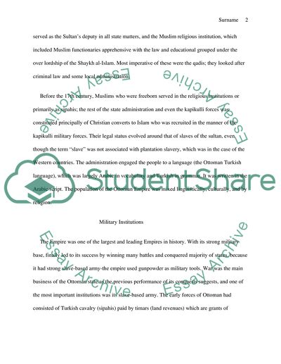 Ottoman Empire Institutions