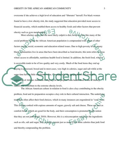 Obesity in the African American Community