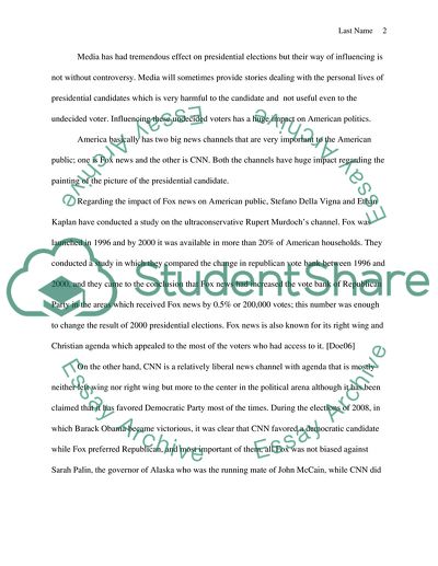 Mass Medias Influence on Presidential Elections