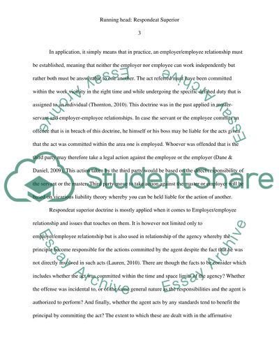 Respondeat Superior