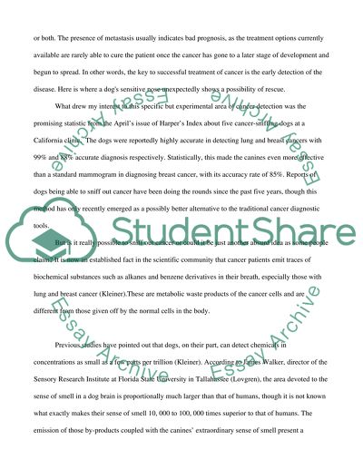 Cancer-sniffing dogs