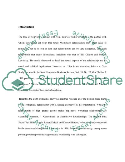 Ethical and Moral Obligations of Consensual Sex in the Workplace