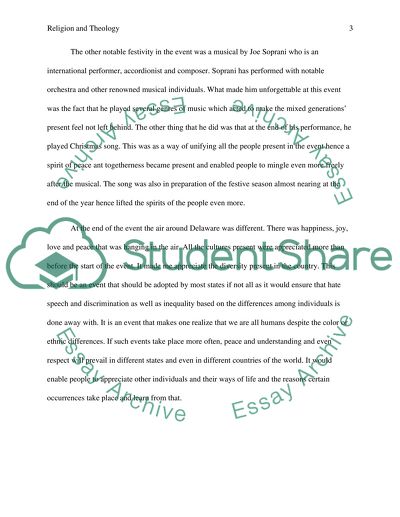 Cultural Event Report