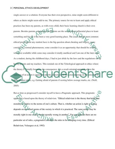 Personal Ethics Development