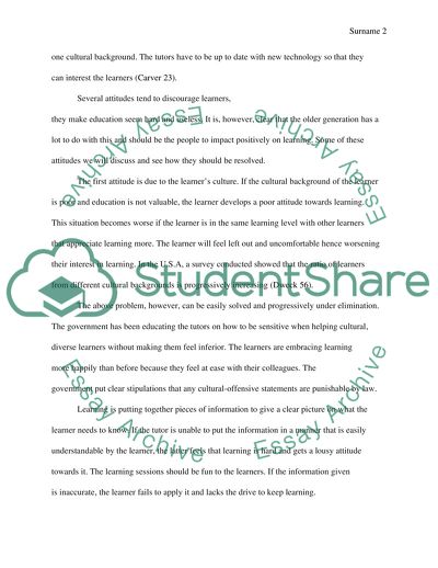 What Attitudes or Behaviors or Practices Impede the Ability to Learn