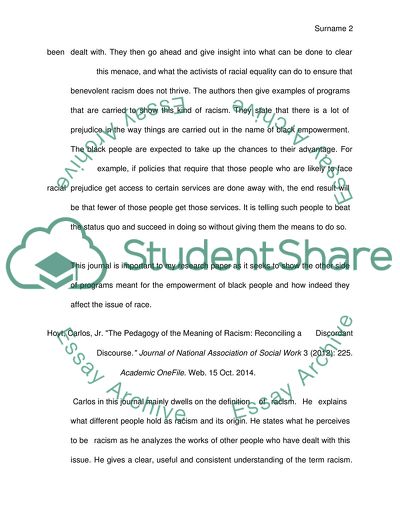 Towards the Understanding of Racism