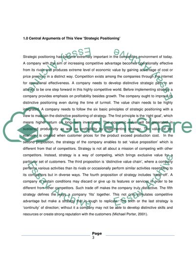 Strategic Positioning