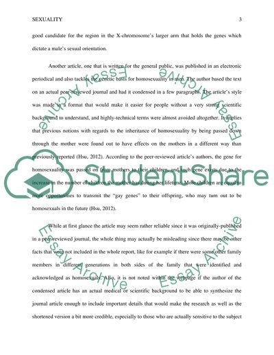 Sexuality: A Focus on its Scholarly and Popular Media Sides