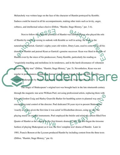 Review of Shakespeares Hamlet on the Stage