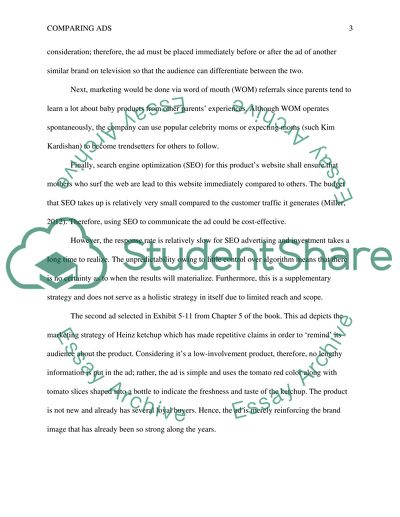 Advertisements to compare